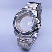 40mm Submariner Watch Case SUB Mod Case Sapphire Crystal 120 Click Fit NH34/NH35/NH36 Movements 10Bar