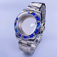 GMT Watch Case D02 40mm Sapphire 120 Click Fit NH34/NH35/NH36 38Movements Glide Bracelet