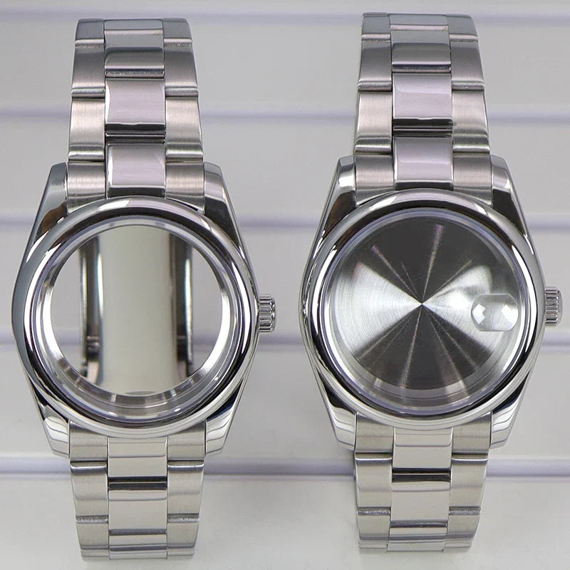 Oyster Perpetual B04 36mm 39mm Watch Case Bracelets Sapphire Glass Parts For Seiko nh35 nh36 Miyota 8215 8285 Movement