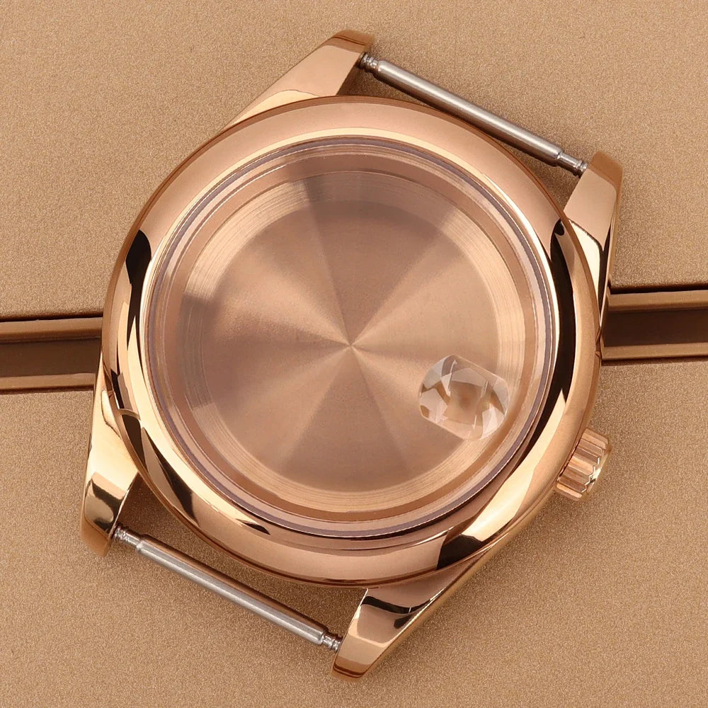 Oyster Perpetual Watch Case B04 36mm/39mm Sapphire f For NH35 NH36 NH38 4R36 Miyota 8215 8285Movement Gold Rose Two Tone Silver