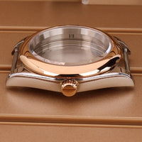 Oyster Perpetual Watch Case B04 36mm/39mm Sapphire f For NH35 NH36 NH38 4R36 Miyota 8215 8285Movement Gold Rose Two Tone Silver
