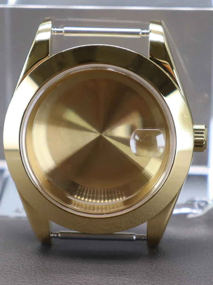 PVD Yellow Gold / Rose Gold AIrKing Explorer Watch Case GB03 36mm/39mm Sapphire For Nh35 Nh36 NH34 NH38 Nh70 Miyota 8215 8285 Movement