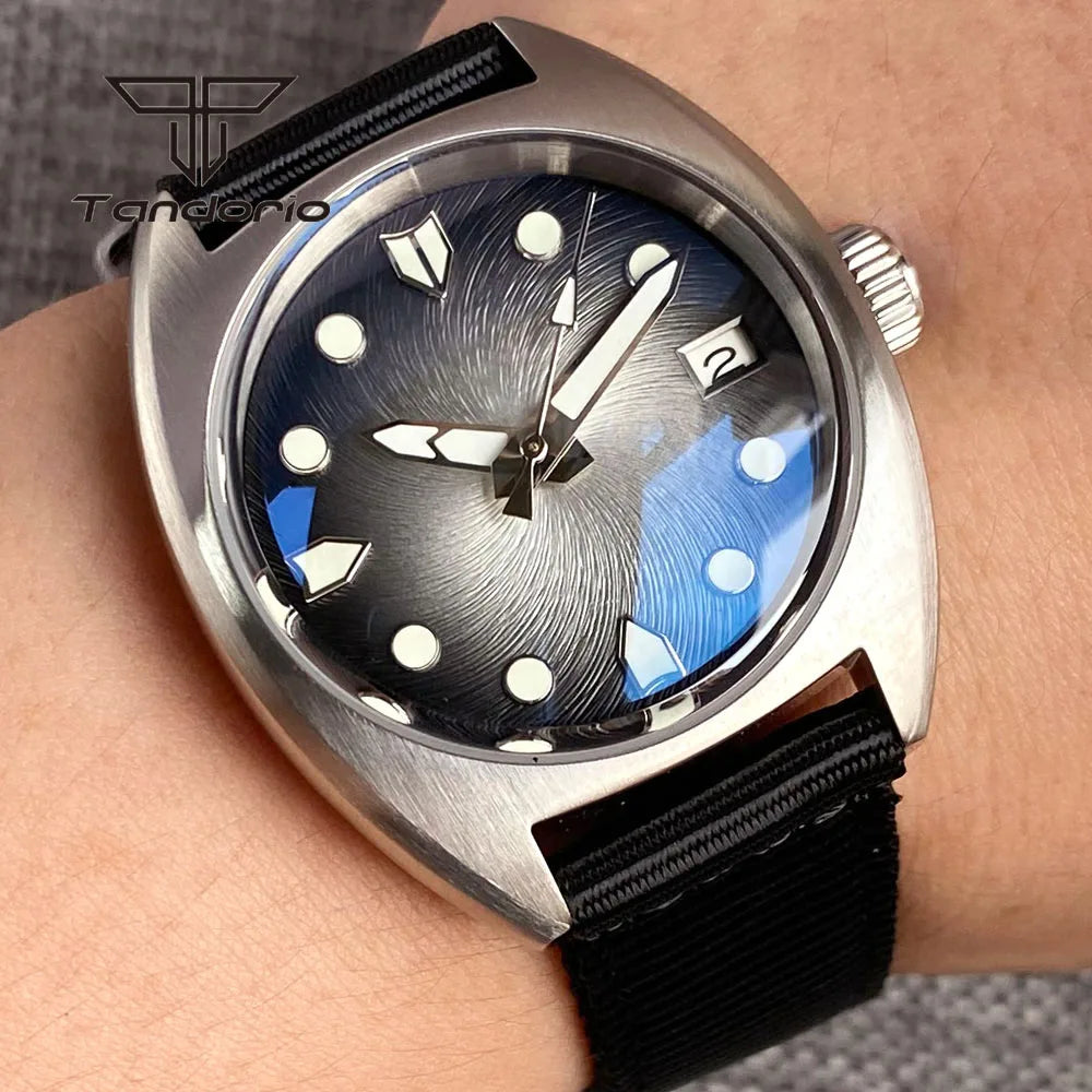 36mm Identity Crisis Mod P02 NH35 Automatic Watch Domed AR Sapphire 20Bar Customizable Pilot