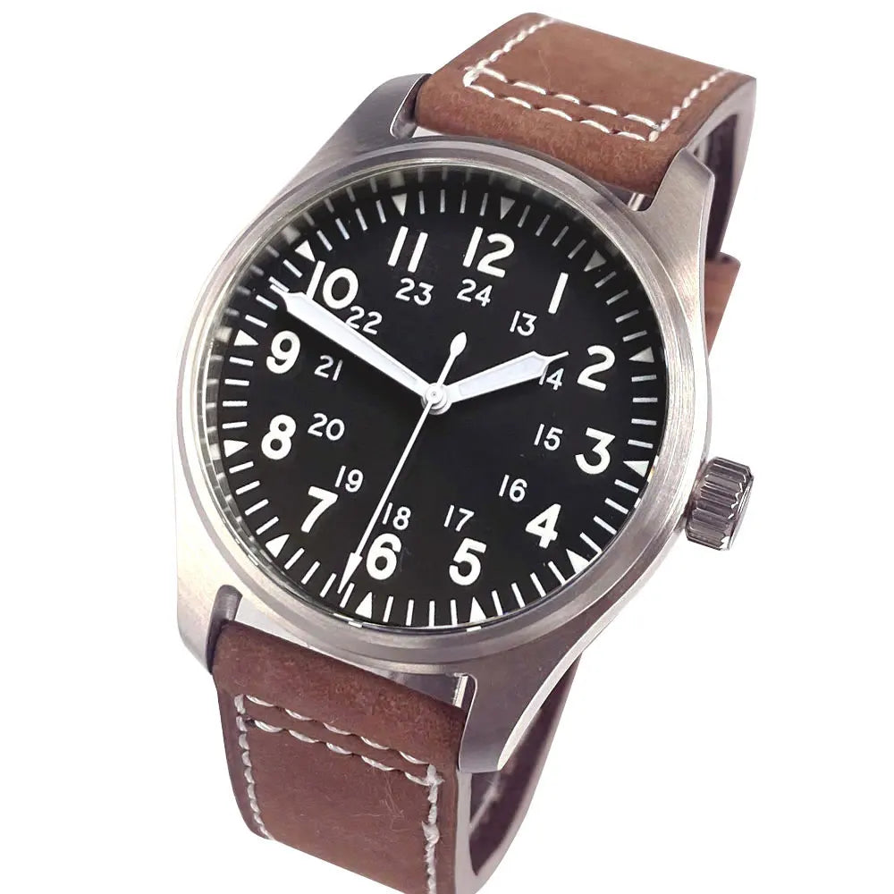 39mm Pilot Aviator Watch P04A Miyota8215 Automatic 20BAR Sapphire Crystal