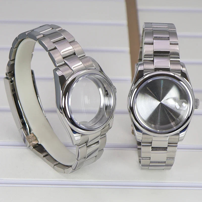 Oyster Perpetual B04 36mm 39mm Watch Case Bracelets Sapphire Glass Parts For Seiko nh35 nh36 Miyota 8215 8285 Movement