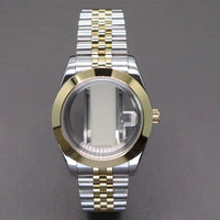 Two Toned Gold/ Rose Gold AIrKing Explorer Watch Case TB03 36mm/39mm High Quality Sapphire Glass For Nh35 Nh36 NH34 NH38 Nh70 Miyota 8215 8285 Movement