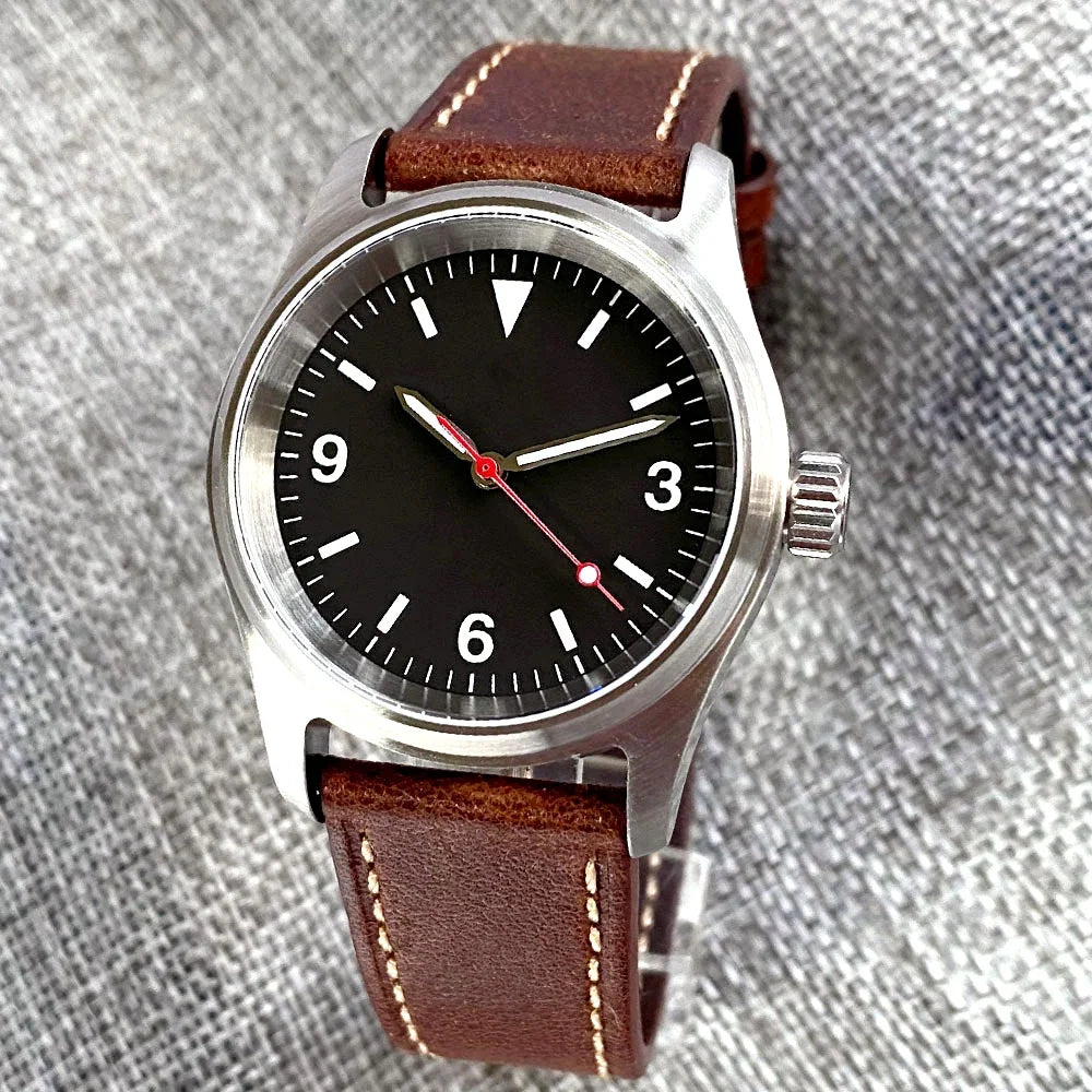 36mm Pilot Watch P03B PT5000 NH35A Automatic Movement Sapphire Customizable