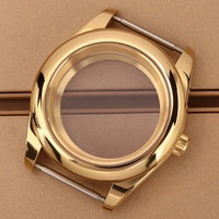 Oyster Perpetual Watch Case B04 36mm/39mm Sapphire f For NH35 NH36 NH38 4R36 Miyota 8215 8285Movement Gold Rose Two Tone Silver