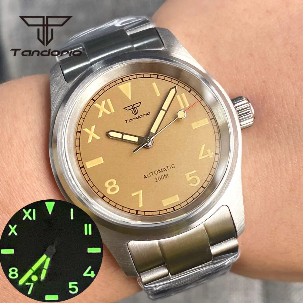 36mm Pilot Watch P03C Field 20BAR Waterproof Sapphire NH35/PT5000/Miyota 8215 Movt Luminous 20bar Bracelet