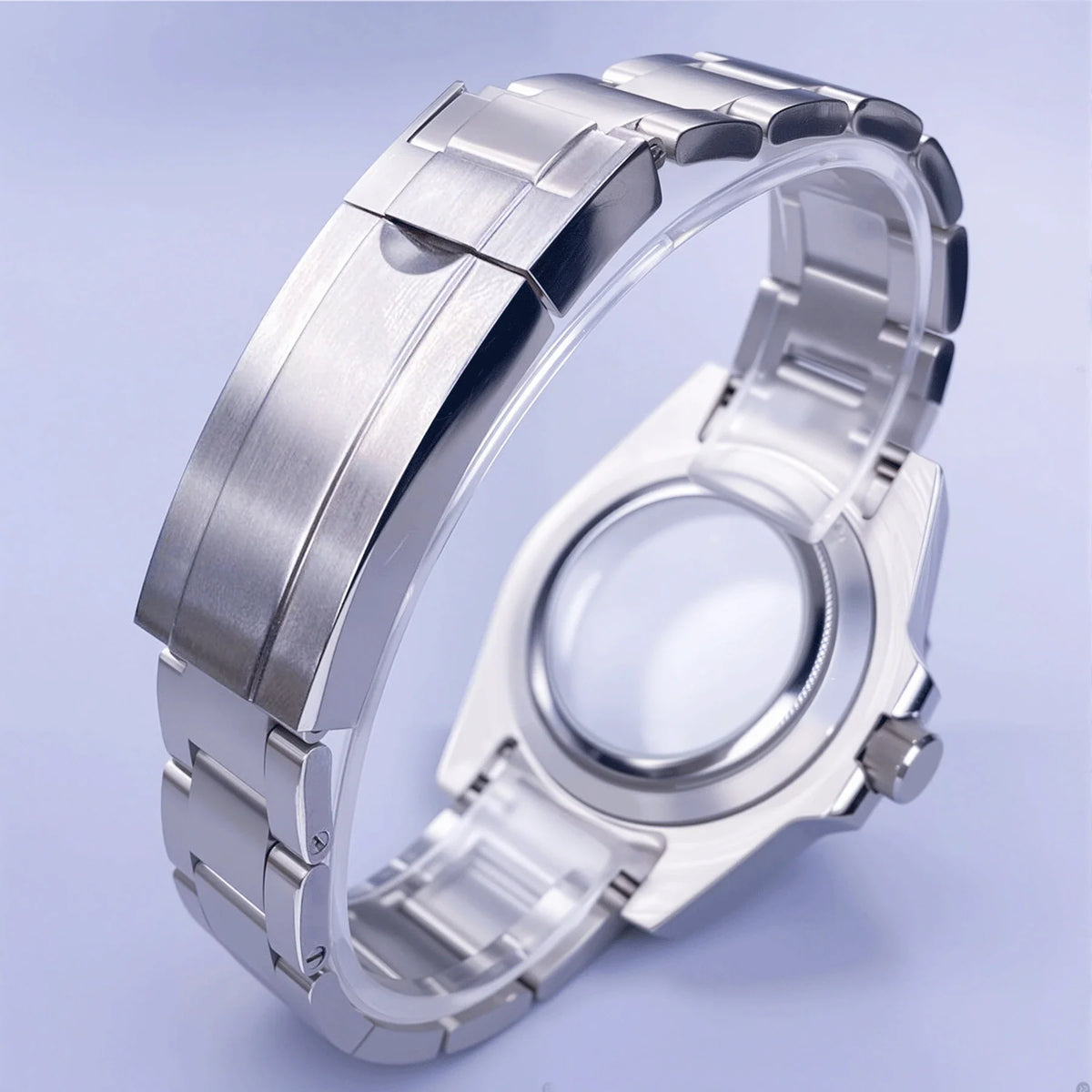 GMT Watch Case D02 40mm Sapphire 120 Click Fit NH34/NH35/NH36 38Movements Glide Bracelet
