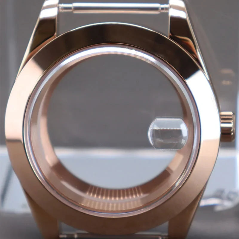 PVD Yellow Gold / Rose Gold AIrKing Explorer Watch Case GB03 36mm/39mm Sapphire For Nh35 Nh36 NH34 NH38 Nh70 Miyota 8215 8285 Movement