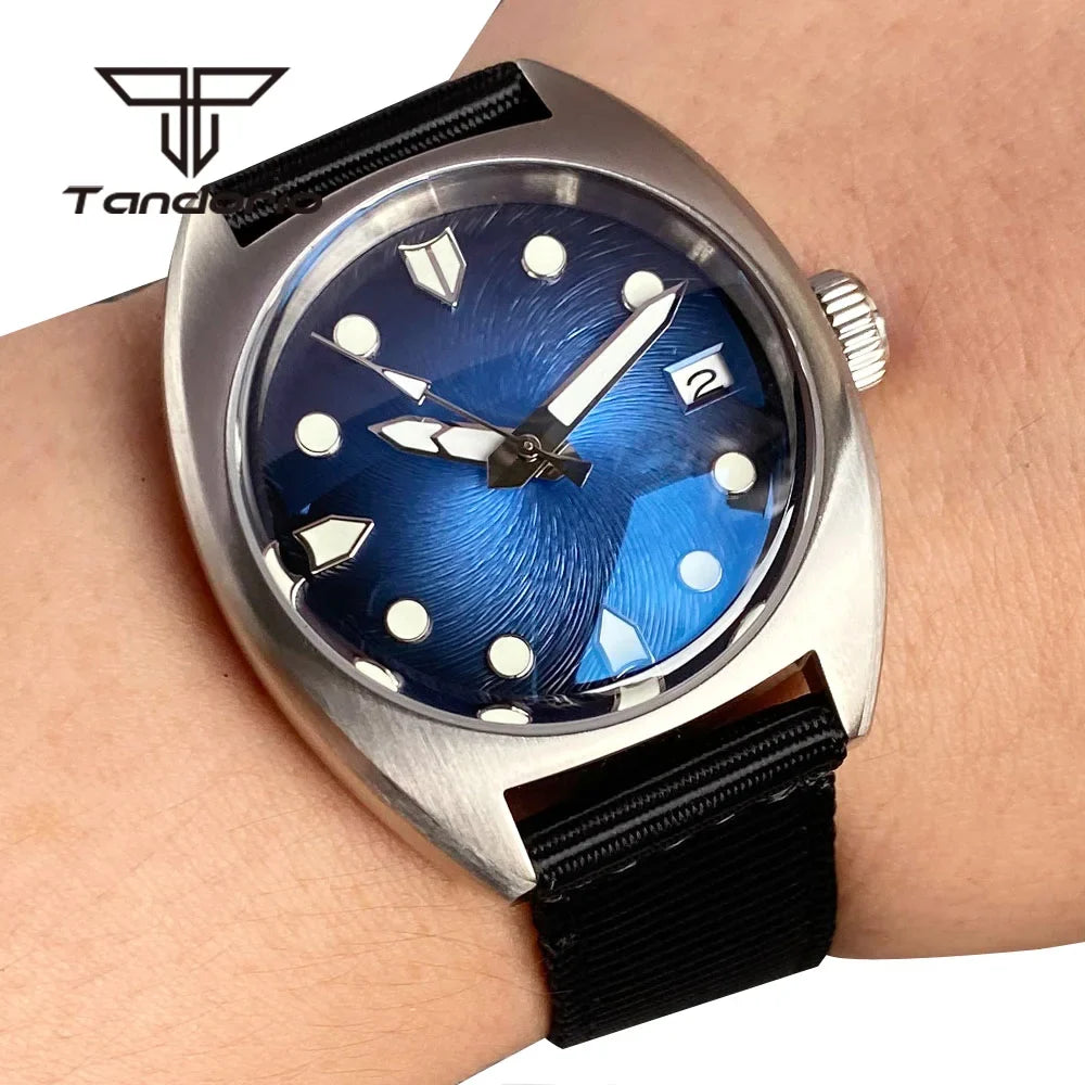 36mm Identity Crisis Mod P02 NH35 Automatic Watch Domed AR Sapphire 20Bar Customizable Pilot