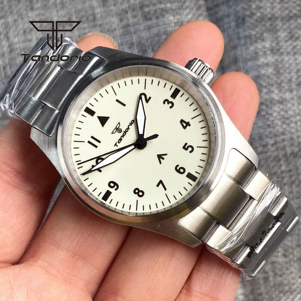 36mm Field Watch P03A NH35A Automatic Full Luminous Dial 20bar Sapphire Glass Customizable