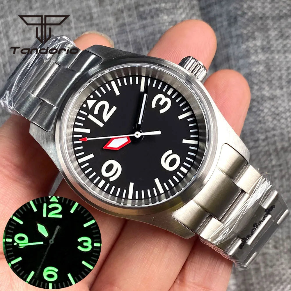 36mm Pilot Watch P03C Field 20BAR Waterproof Sapphire NH35/PT5000/Miyota 8215 Movt Luminous 20bar Bracelet