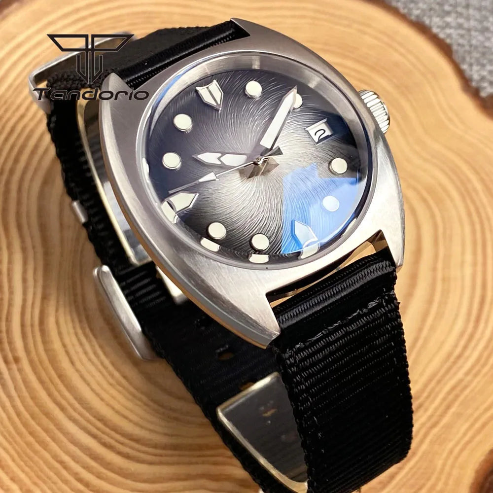 36mm Identity Crisis Mod P02 NH35 Automatic Watch Domed AR Sapphire 20Bar Customizable Pilot