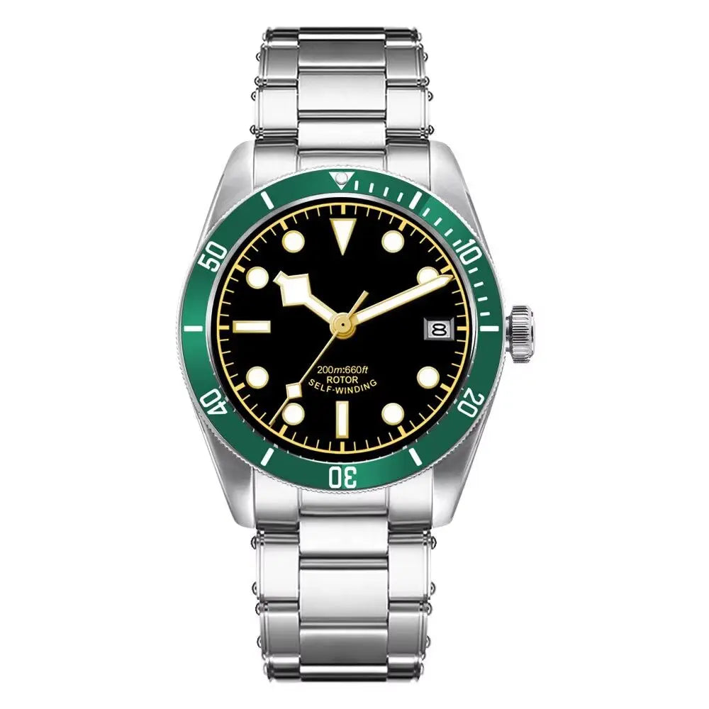 BB58 Watch Mod D07A 39mm Retro Diver Sapphire Crystal 200M Water-Resistant