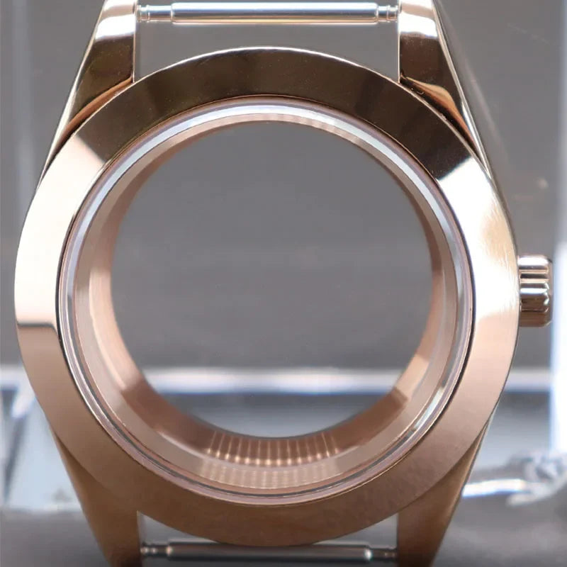 PVD Yellow Gold / Rose Gold AIrKing Explorer Watch Case GB03 36mm/39mm Sapphire For Nh35 Nh36 NH34 NH38 Nh70 Miyota 8215 8285 Movement