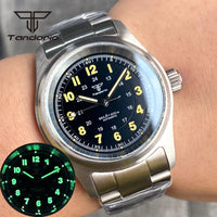 36mm Pilot Watch P03C Field 20BAR Waterproof Sapphire NH35/PT5000/Miyota 8215 Movt Luminous 20bar Bracelet
