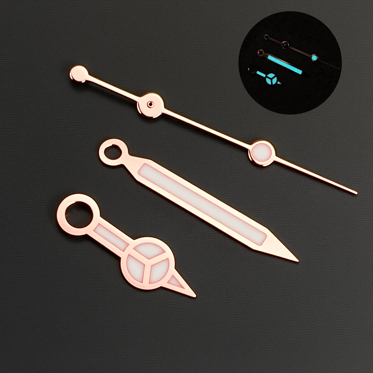 NH35 Hands Silver Rose Gold Watch Hands Blue Green Luminous Red Green Blue Hands For NH35/36/4R/7S Movement Watches Pointers