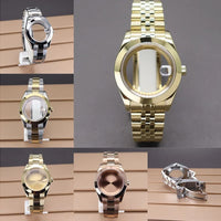 PVD Yellow Gold / Rose Gold AIrKing Explorer Watch Case GB03 36mm/39mm Sapphire For Nh35 Nh36 NH34 NH38 Nh70 Miyota 8215 8285 Movement