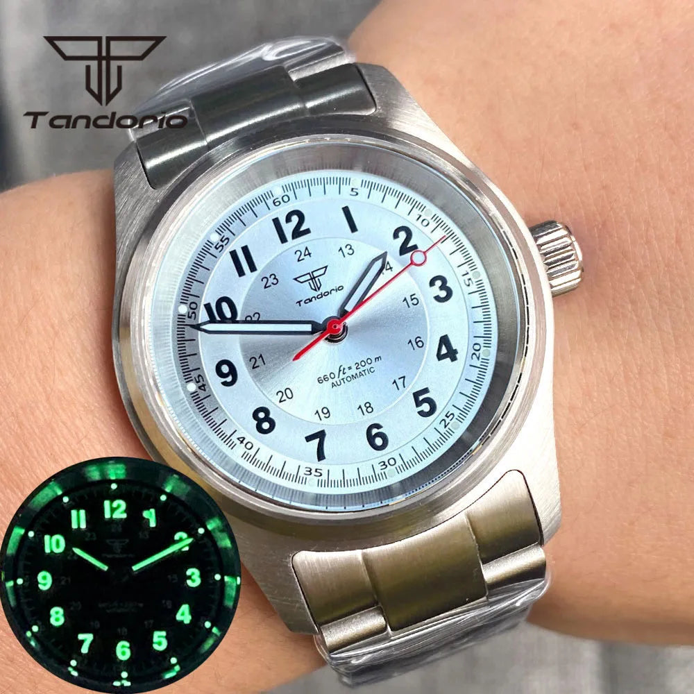 36mm Pilot Watch P03C Field 20BAR Waterproof Sapphire NH35/PT5000/Miyota 8215 Movt Luminous 20bar Bracelet