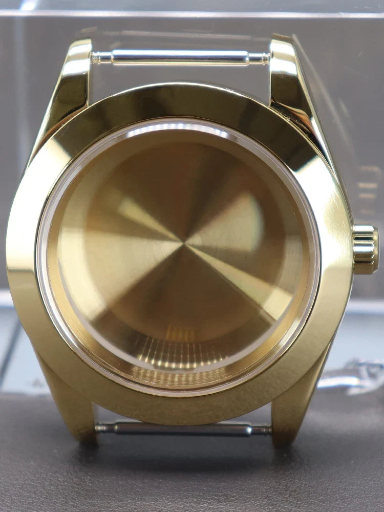 PVD Yellow Gold / Rose Gold AIrKing Explorer Watch Case GB03 36mm/39mm Sapphire For Nh35 Nh36 NH34 NH38 Nh70 Miyota 8215 8285 Movement