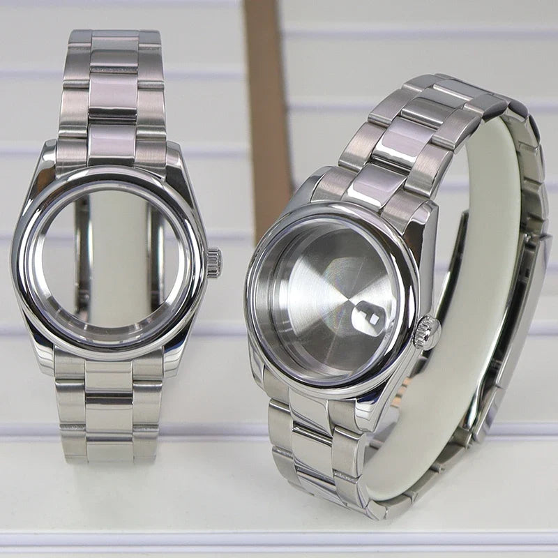 Oyster Perpetual B04 36mm 39mm Watch Case Bracelets Sapphire Glass Parts For Seiko nh35 nh36 Miyota 8215 8285 Movement