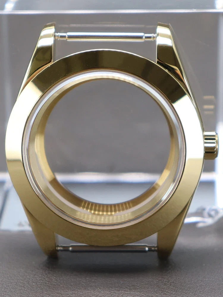 PVD Yellow Gold / Rose Gold AIrKing Explorer Watch Case GB03 36mm/39mm Sapphire For Nh35 Nh36 NH34 NH38 Nh70 Miyota 8215 8285 Movement