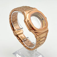 Nautilus Watch Case 41mm seiko NH35 NH70 NH72 PP  Sapphire crystal 904L stainless steel case Glass Back