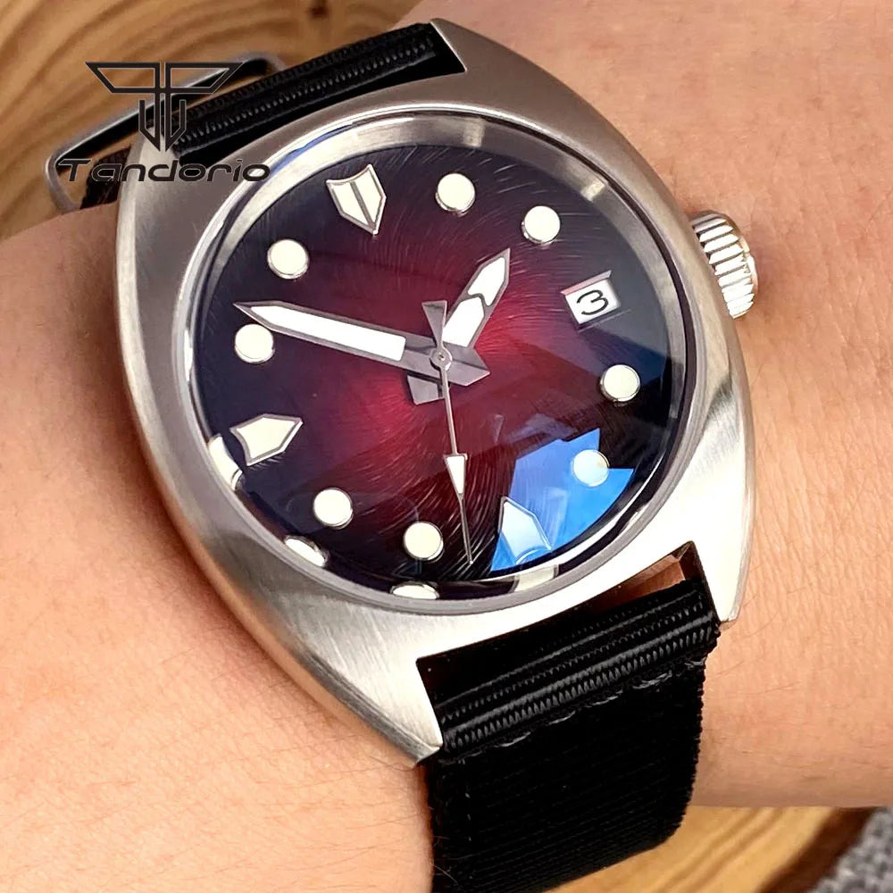 36mm Identity Crisis Mod P02 NH35 Automatic Watch Domed AR Sapphire 20Bar Customizable Pilot