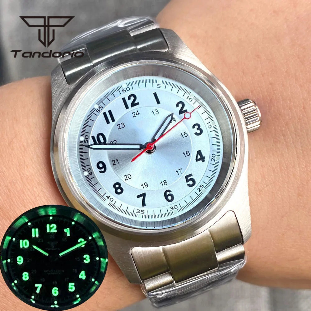 36mm Pilot Watch P03C Field 20BAR Waterproof Sapphire NH35/PT5000/Miyota 8215 Movt Luminous 20bar Bracelet