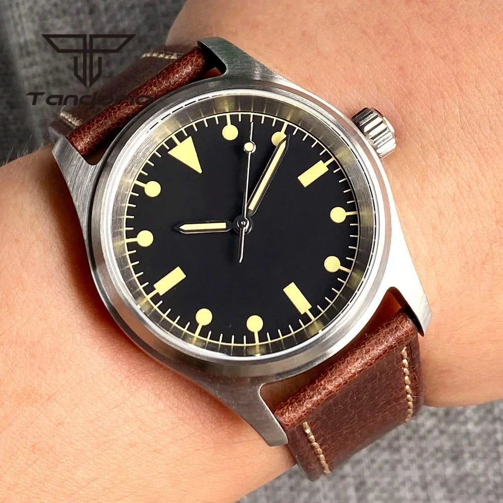 36mm Pilot Watch P03B PT5000 NH35A Automatic Movement Sapphire Customizable