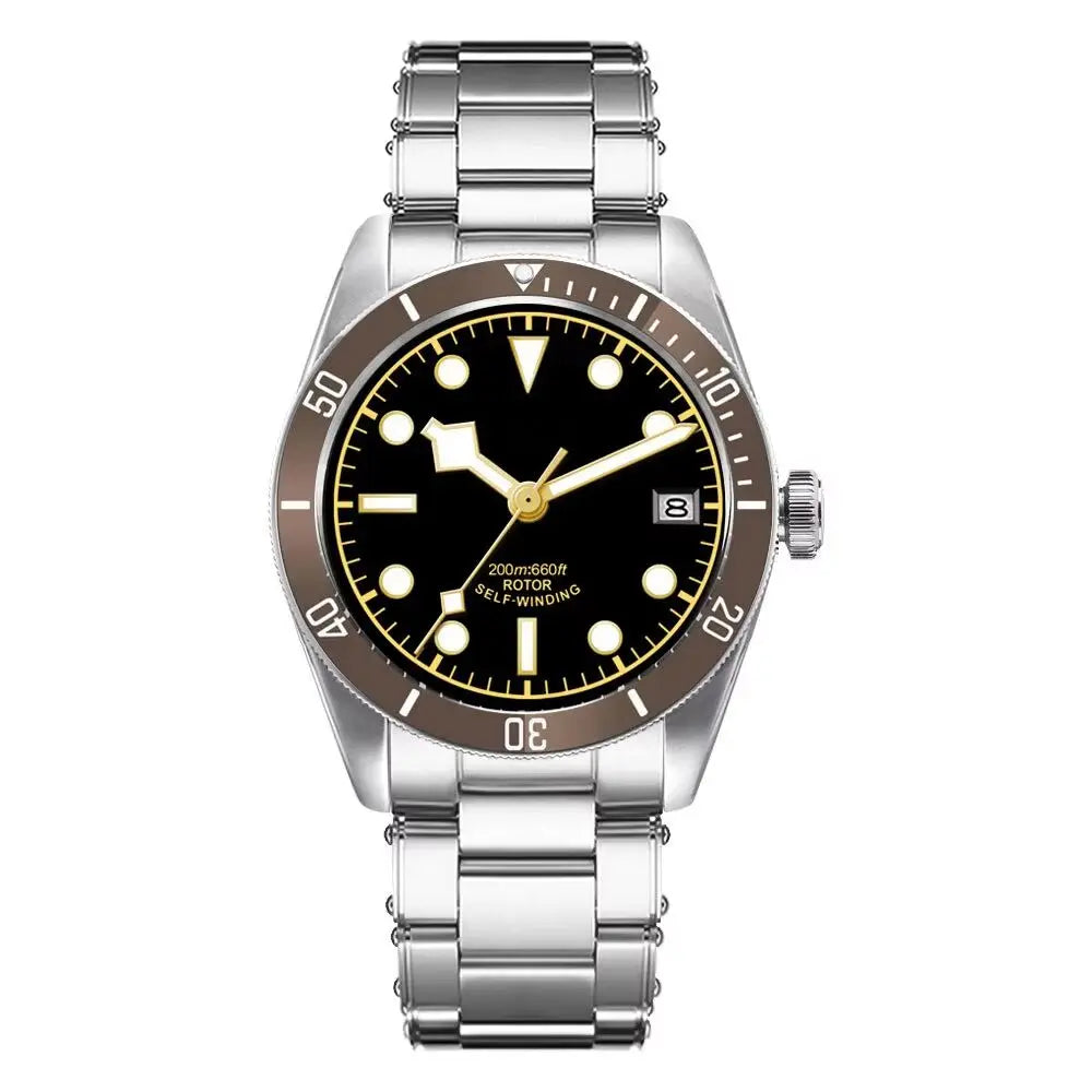 BB58 Watch Mod D07A 39mm Retro Diver Sapphire Crystal 200M Water-Resistant
