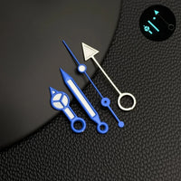 NH34 Watch Hands Blue Green Luminous GMT Blue Green Red Yellow Watch Pointer Benz Style