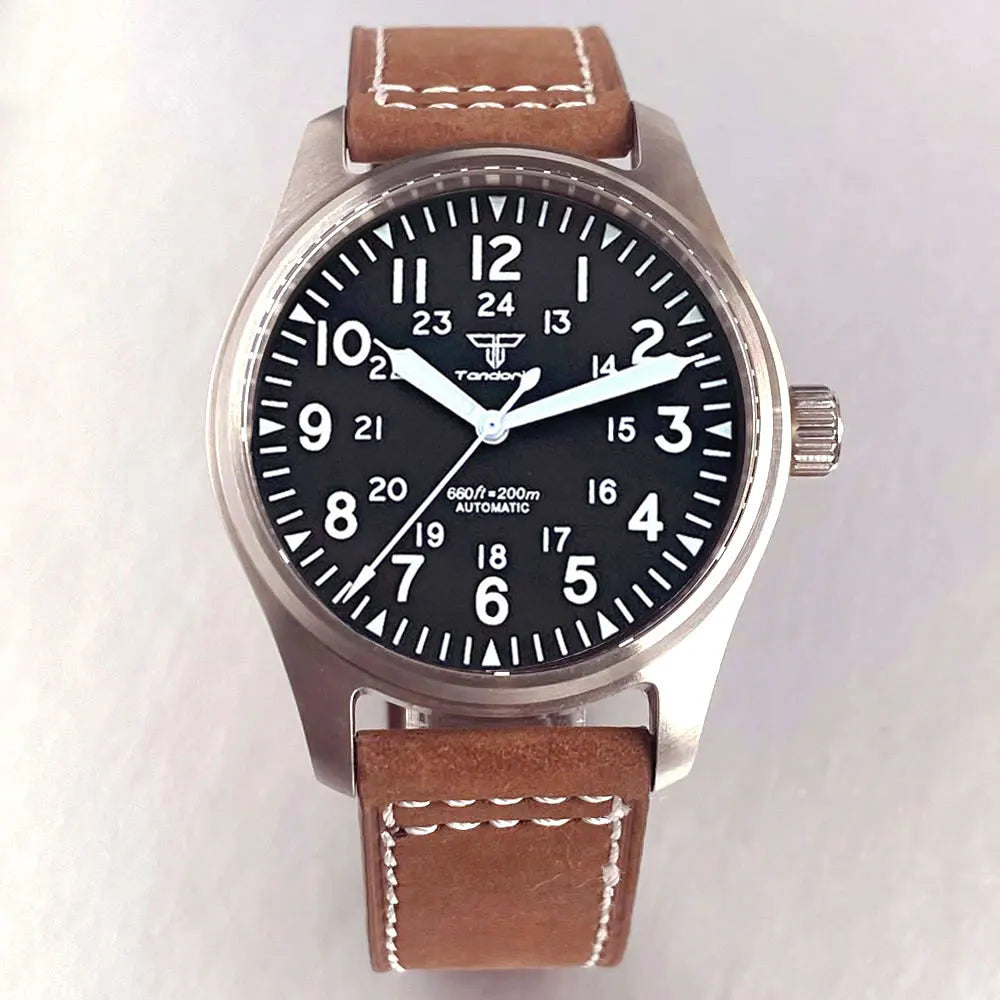 39mm Pilot Aviator Watch P04A Miyota8215 Automatic 20BAR Sapphire Crystal