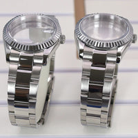 DateJust Watch Case B01 36mm/39mm Fluted Bezel Solid 316L Steel Strap For Seiko NH34 NH35 NH36/38 Miyota 8215 8285Movement