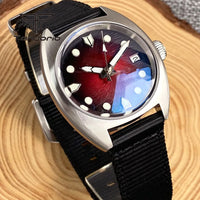 36mm Identity Crisis Mod P02 NH35 Automatic Watch Domed AR Sapphire 20Bar Customizable Pilot
