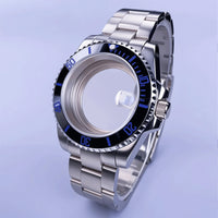 40mm Submariner Watch Case SUB Mod Case Sapphire Crystal 120 Click Fit NH34/NH35/NH36 Movements 10Bar