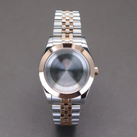 Two Toned Gold/ Rose Gold AIrKing Explorer Watch Case TB03 36mm/39mm High Quality Sapphire Glass For Nh35 Nh36 NH34 NH38 Nh70 Miyota 8215 8285 Movement