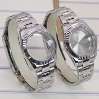 DateJust Watch Case B01 36mm/39mm Fluted Bezel Solid 316L Steel Strap For Seiko NH34 NH35 NH36/38 Miyota 8215 8285Movement