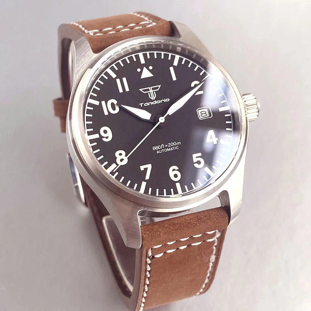 39mm Pilot Aviator Watch P04A Miyota8215 Automatic 20BAR Sapphire Crystal