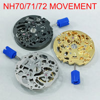 Japan Genuine NH70/71/72 Mechanical Movement Mod Automatic 24 Jewels High Accuracy Skeleton