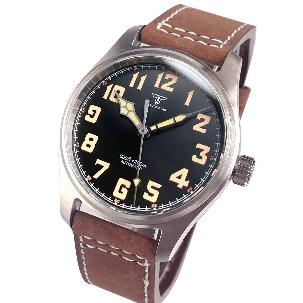 39mm Pilot Aviator Watch P04A Miyota8215 Automatic 20BAR Sapphire Crystal