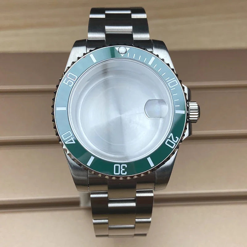 40mm Submariner Watch Case for Miyota 8215 TMI NH35 NH34 NH36 NH38 etc PT5000 SW200 ETA2824 SUB Mod Sapphire 10Bar